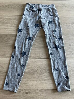 Sundry Gray Leggings with Navy Star Print
